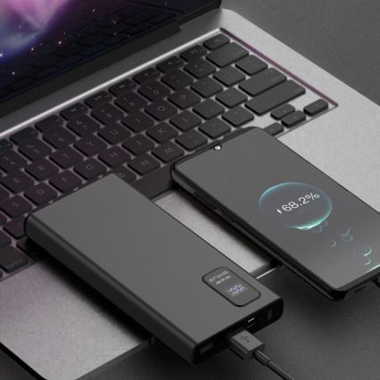 Power Bank con pantalla LED Power Delivery 10000 mAh 3.7V negro