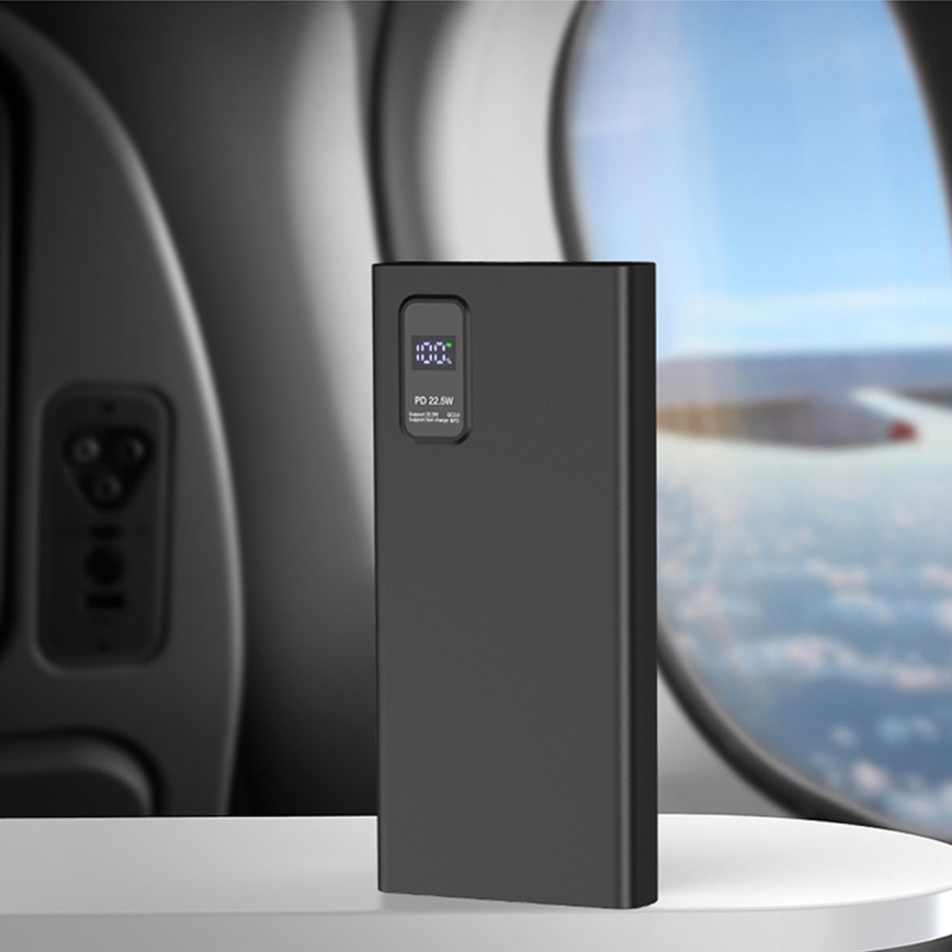 Power Bank con pantalla LED Power Delivery 10000 mAh 3.7V negro