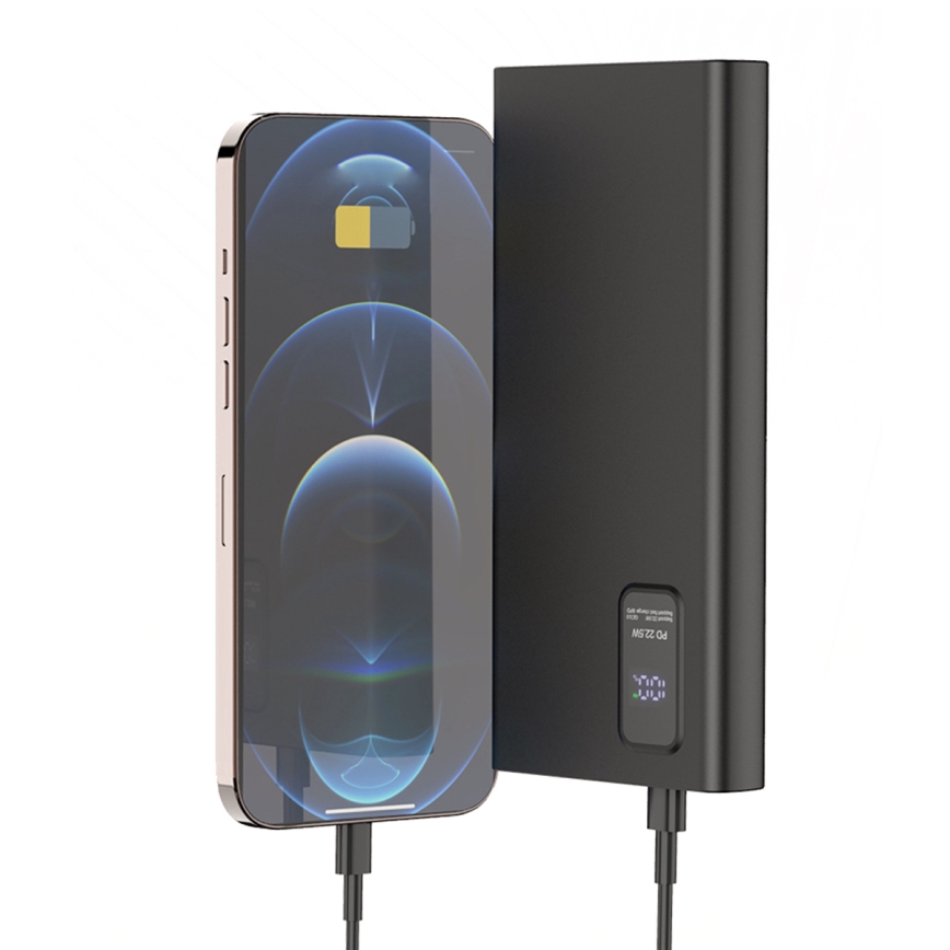 Power Bank con pantalla LED Power Delivery 10000 mAh 3.7V negro