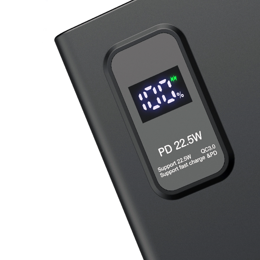 Power Bank con pantalla LED Power Delivery 10000 mAh 3.7V negro
