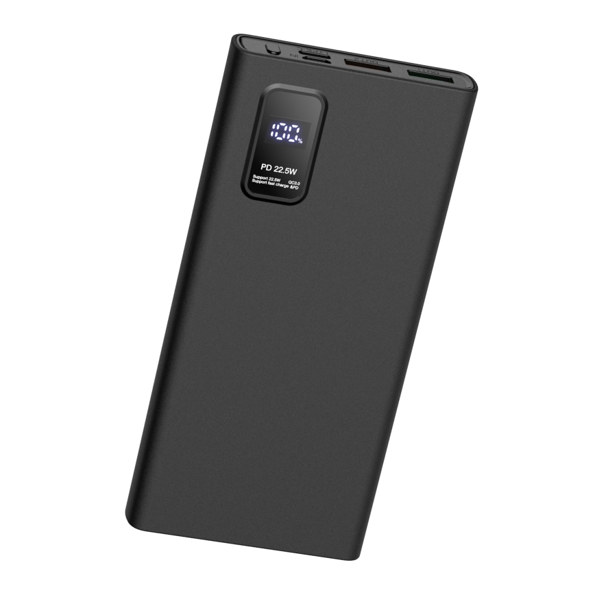 Power Bank con pantalla LED Power Delivery 10000 mAh 3.7V negro
