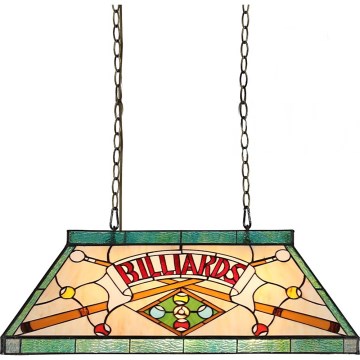 Prezent 1715 - Lámpara colgante con cadena TIFFANY BILLIARD 3xE27/60W/230V