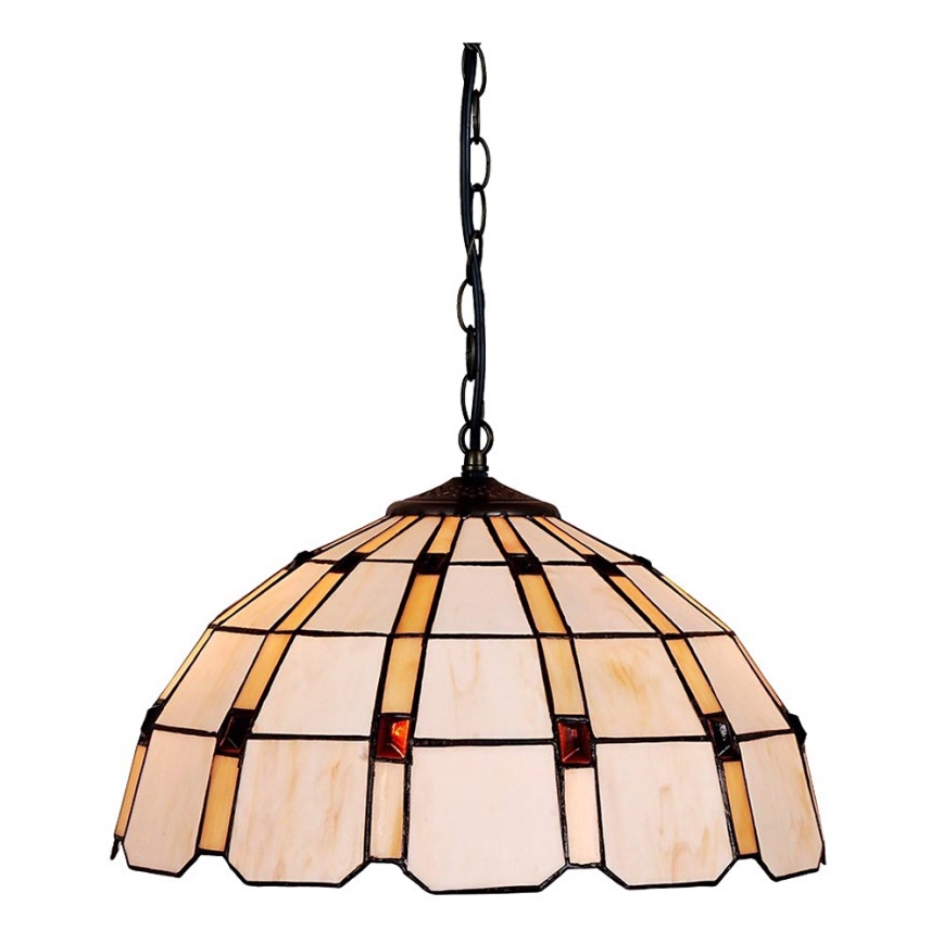 Prezent 213 - Lámpara colgante con cadena TIFFANY 2xE27/60W/230V