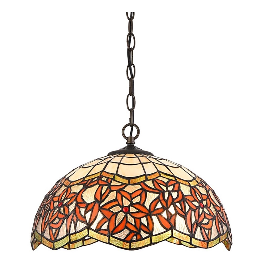 Prezent 232 - Lámpara de araña con cadena TIFFANY 2xE27/60W/230V