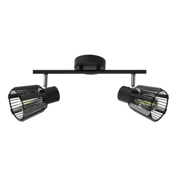 Prezent 27517 - Foco PONTEO 2xE27/40W/230V negro