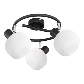 Prezent 27521 - Foco ARYA 3xE14/40W/230V negro/blanco