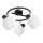 Prezent 27521 - Foco ARYA 3xE14/40W/230V negro/blanco