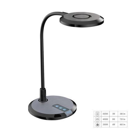 Prezent 31219 - Lámpara de mesa LED flexible táctil regulable PIXIE LED/7W/230V 3000-6500K