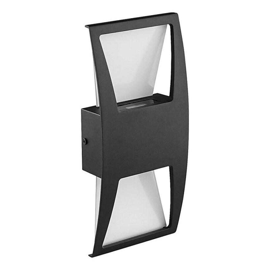 Prezent 31310 - Aplique LED para exterior OZZ 2xLED/4W/230V IP44 negro