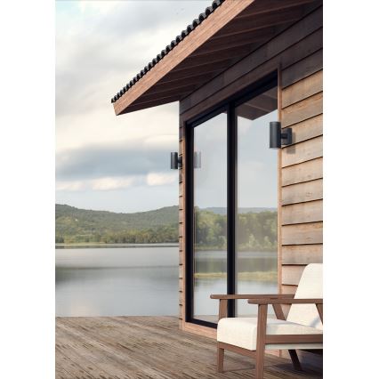 Prezent 39033 - Aplique de exterior RETO 2xGU10/35W/230V IP54