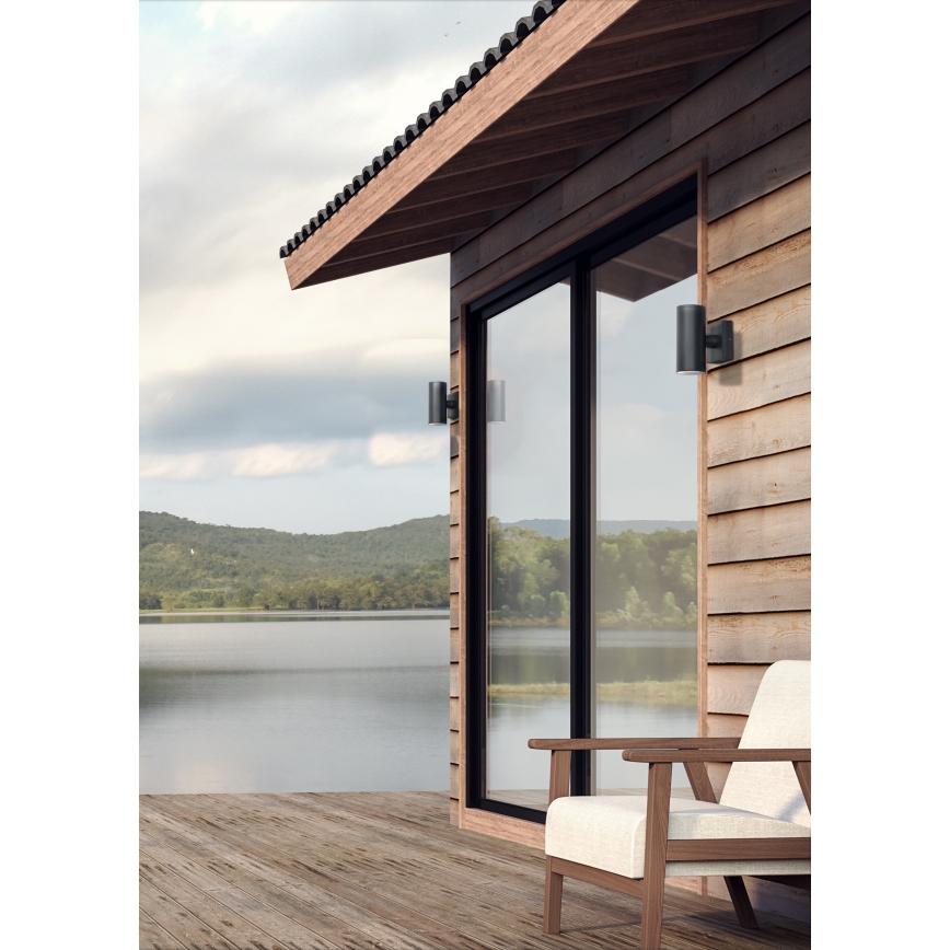 Prezent 39033 - Aplique de exterior RETO 2xGU10/35W/230V IP54