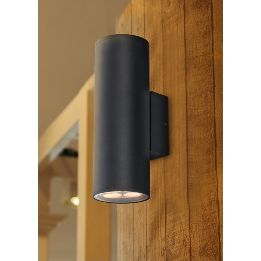 Prezent 39037 - Aplique de exterior RETO XL 2xE27/60W/230V IP54