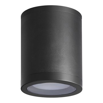 Prezent 48332 - Lámpara de exterior tipo foco MOPTI 1xE27/12W/230V negra IP54