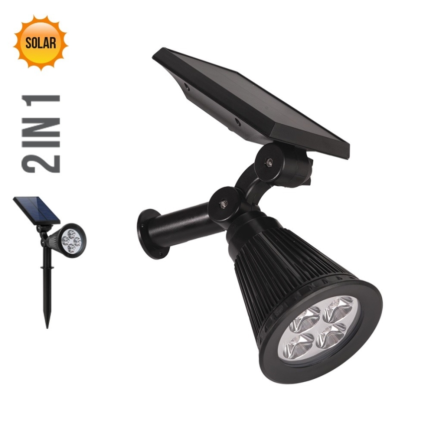 Prezent 65286 - Lámpara solar LED 2 en 1 LION LED/2W/3,7V IP44 2220 mAh