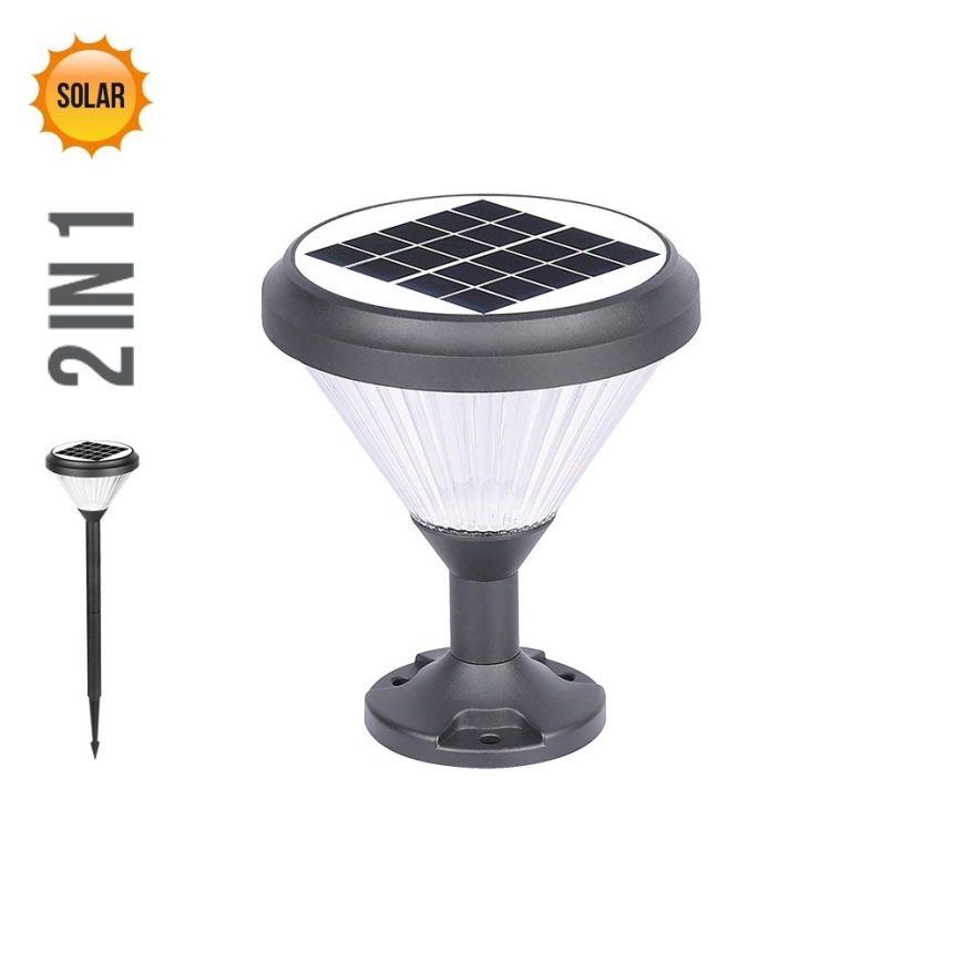 Prezent 65291 - Lámpara solar LED 2en1 AKRA LED/10W/3,2V IP65 2000 mAh