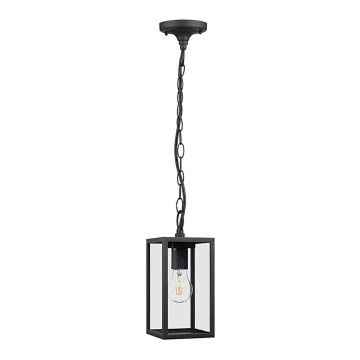 Prezent 65303 - Lámpara colgante exterior LOARA 1xE27/60W/230V negro IP54