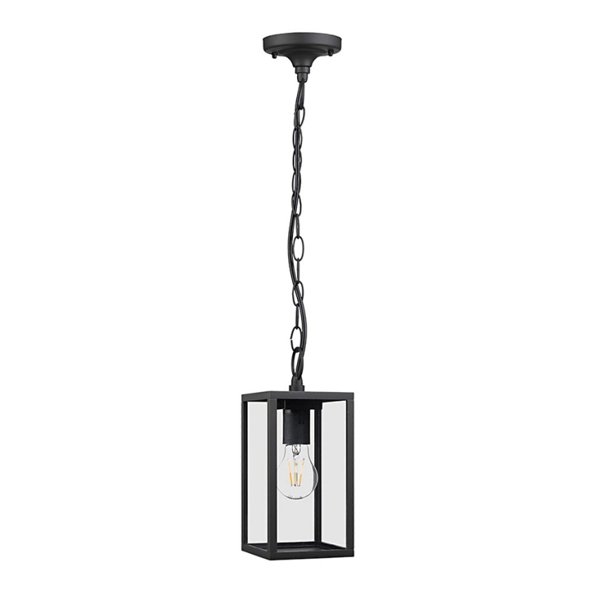 Prezent 65303 - Lámpara colgante exterior LOARA 1xE27/60W/230V negro IP54