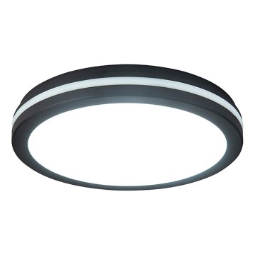 Prezent 70334 - Luminaria LED de techo exterior regulable GARDEN LED/20W/230V 3000/4000/6000K IP65 Ø 23 cm negra