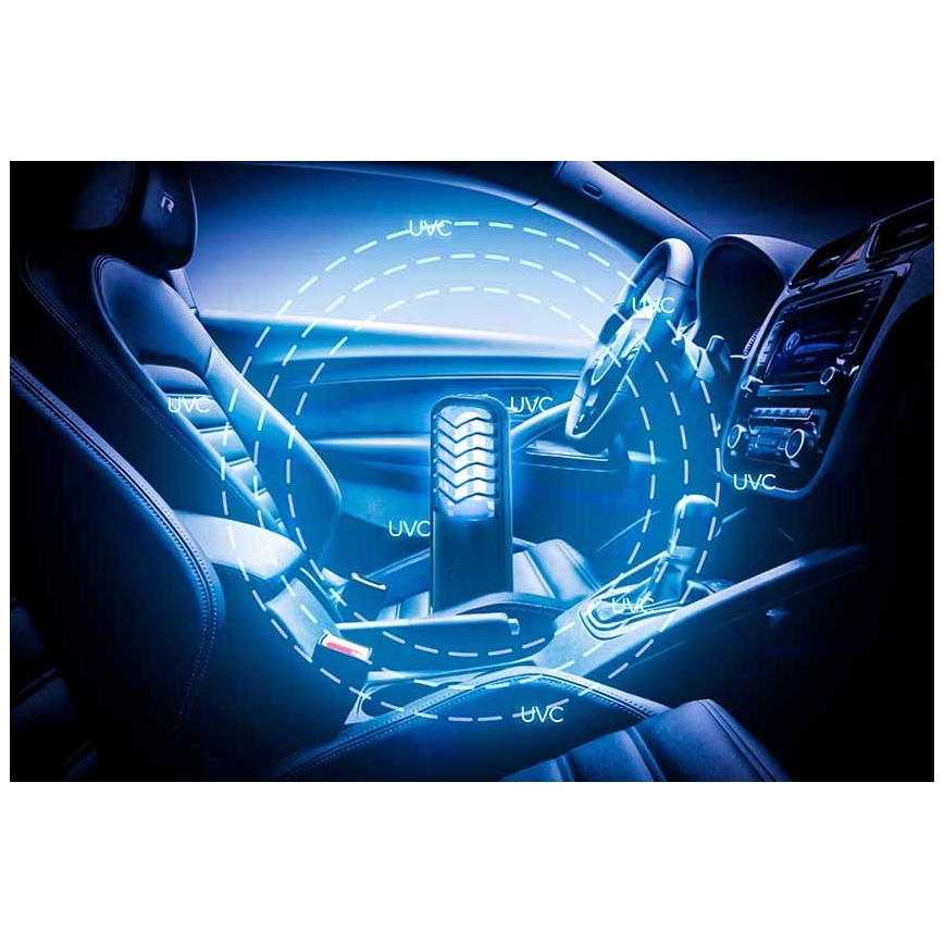 Prezent 70422 - Lámpara germicida desinfectante portátil UVC/2,5W/5V USB