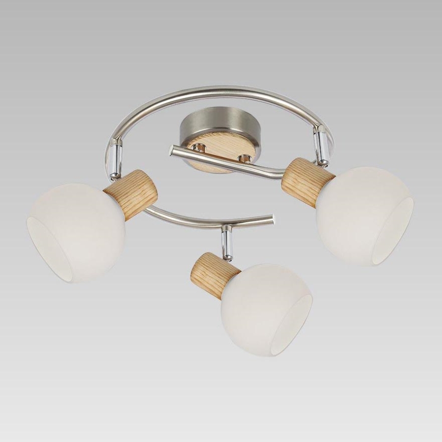 Prezent 75567 - Foco de techo TONG 3xE14/25W/230V ceniza