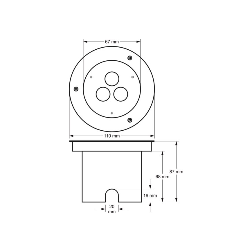 Proyector de exterior LED SIBAR 3xLED/1W/230V IP67 4000K