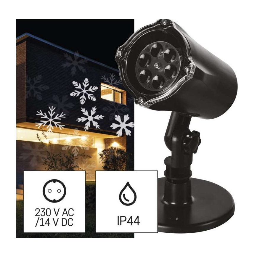 Proyector de Navidad LED para exteriores 3,6W/230V IP44 blanco frío