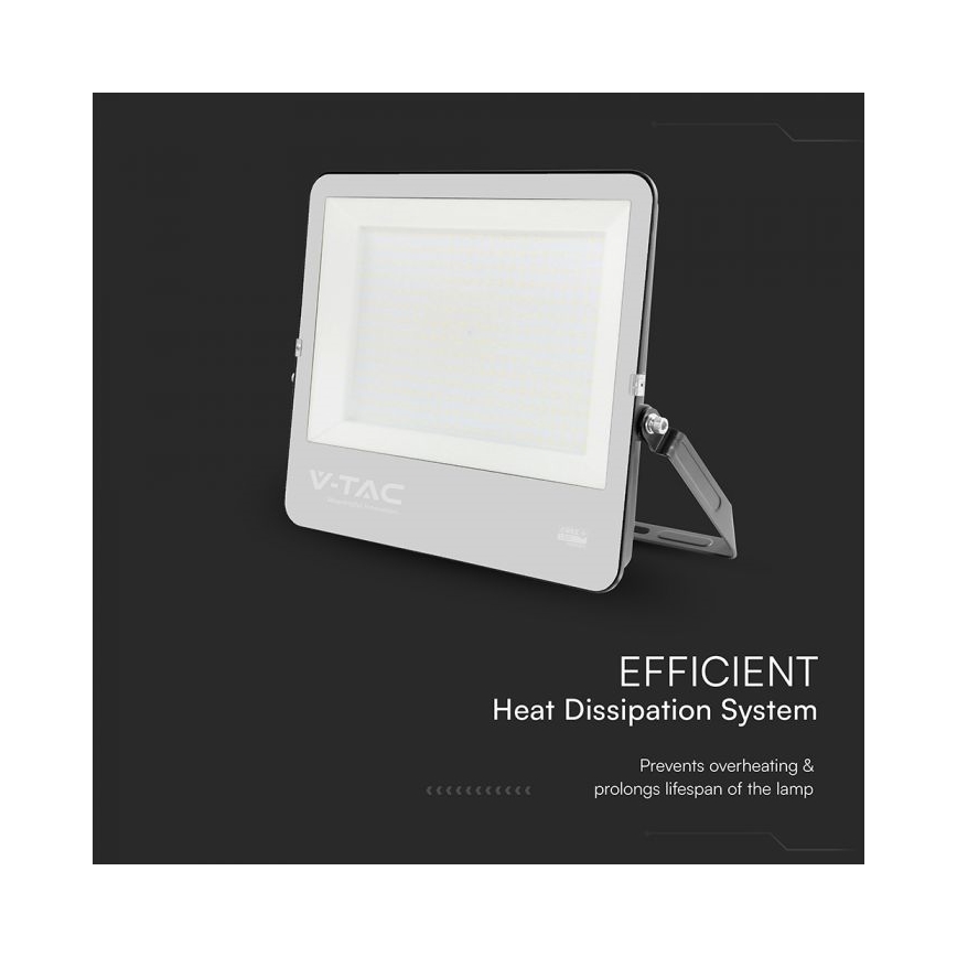 Proyector LED/300W/230V 4000K IP65 negro