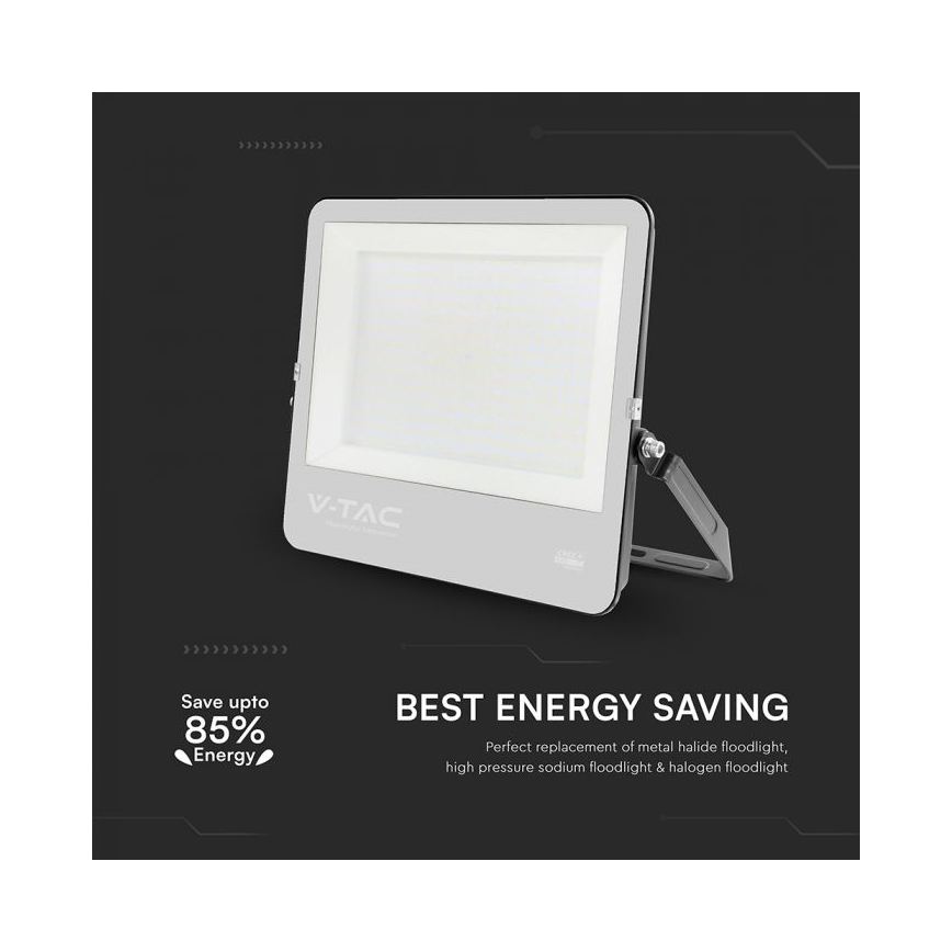 Proyector LED/300W/230V 4000K IP65 negro