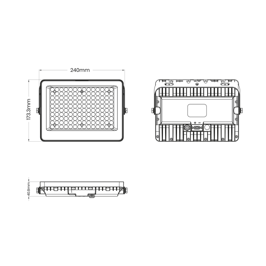 Proyector LED con panel solar FOCUS 100W/15000 mAh 3,2V 6000K IP65 + mando a distancia