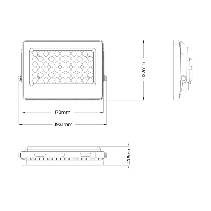 Proyector LED con panel solar FOCUS 60W/10000 mAh 3,2V 6000K IP65 + mando a distancia
