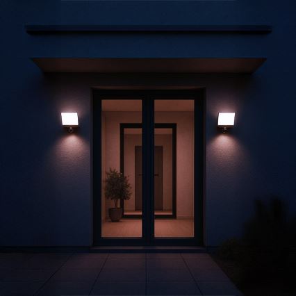 Proyector LED con sensor de movimiento y crepuscular DAVOS LED/30W/230V IP54 negro