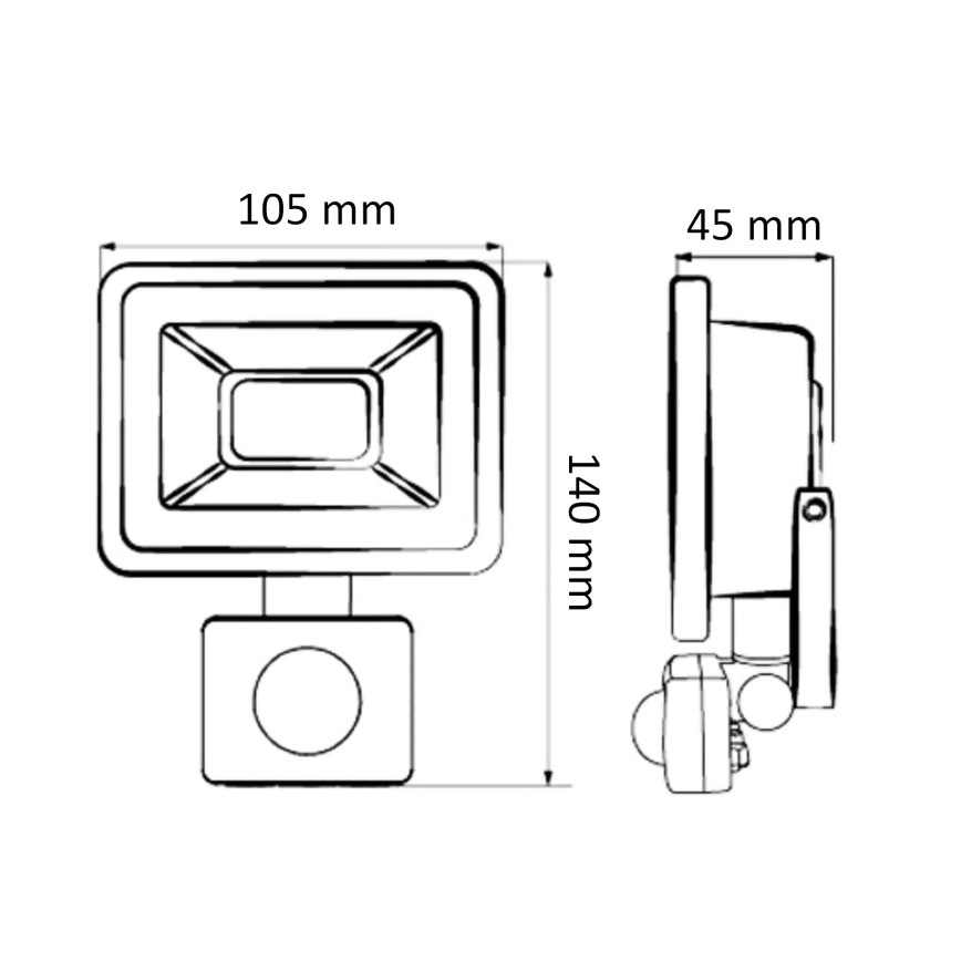 Proyector LED con sensor LED/20W/230V IP65