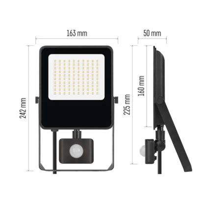 Proyector LED con sensor VISIO LED/50W/230V 4000K IP65