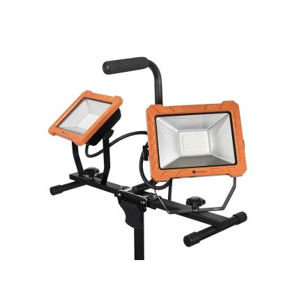 Proyector LED con soporte 2xLED/30W/230V 4000K IP65 naranja/negro
