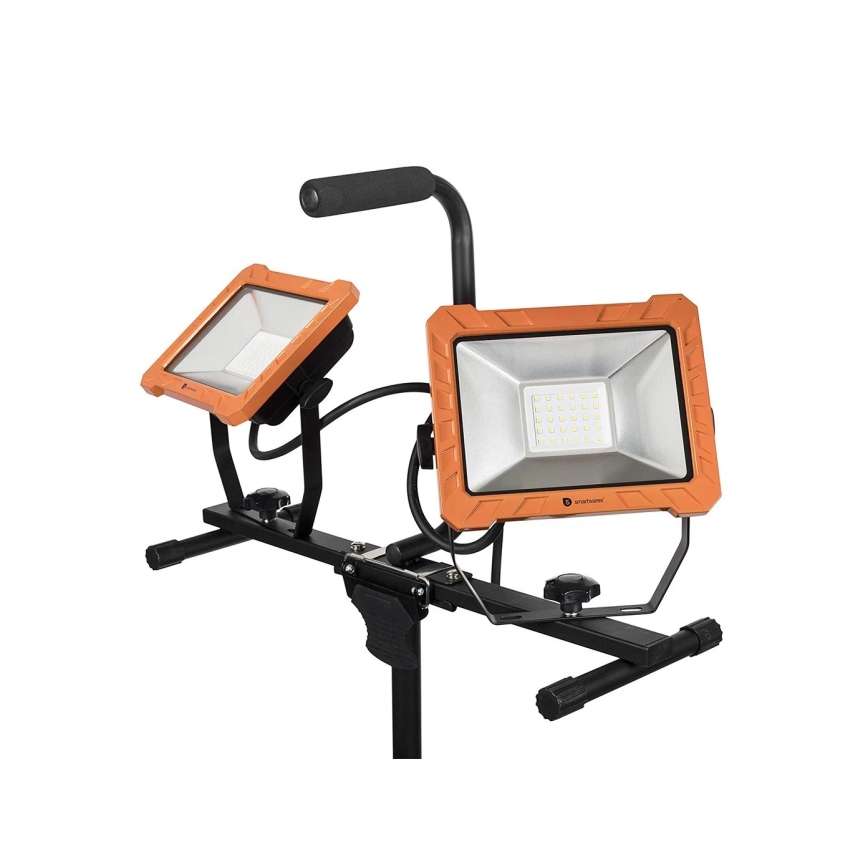 Proyector LED con soporte 2xLED/30W/230V 4000K IP65 naranja/negro