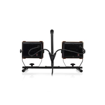 Proyector LED con soporte 2xLED/30W/230V 4000K IP65 naranja/negro