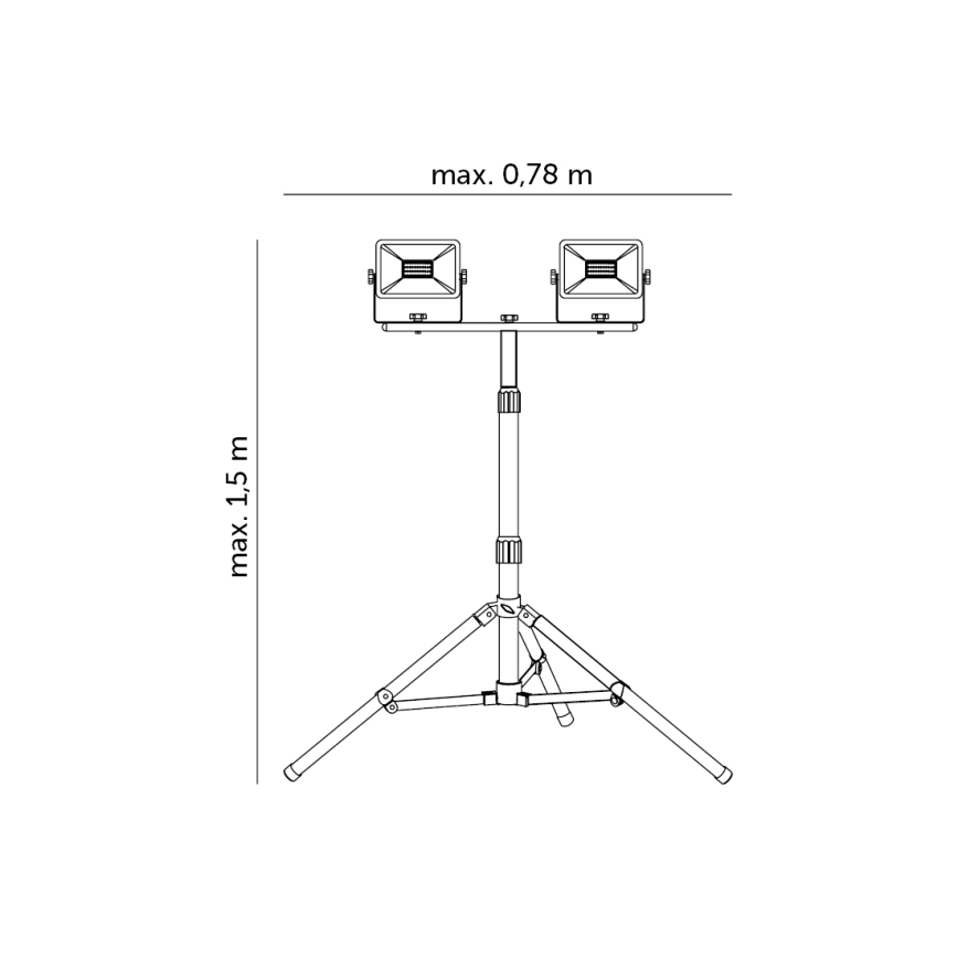 Proyector LED con soporte 2xLED/30W/230V IP65