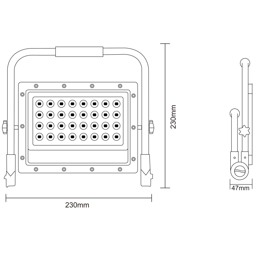 Proyector LED con soporte LED/50W/230V 5000K IP65 naranja