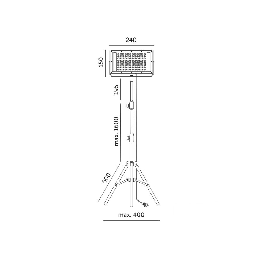 Proyector LED con soporte para el cultivo de plantas FIRON LED/45W/230V IP54 negro