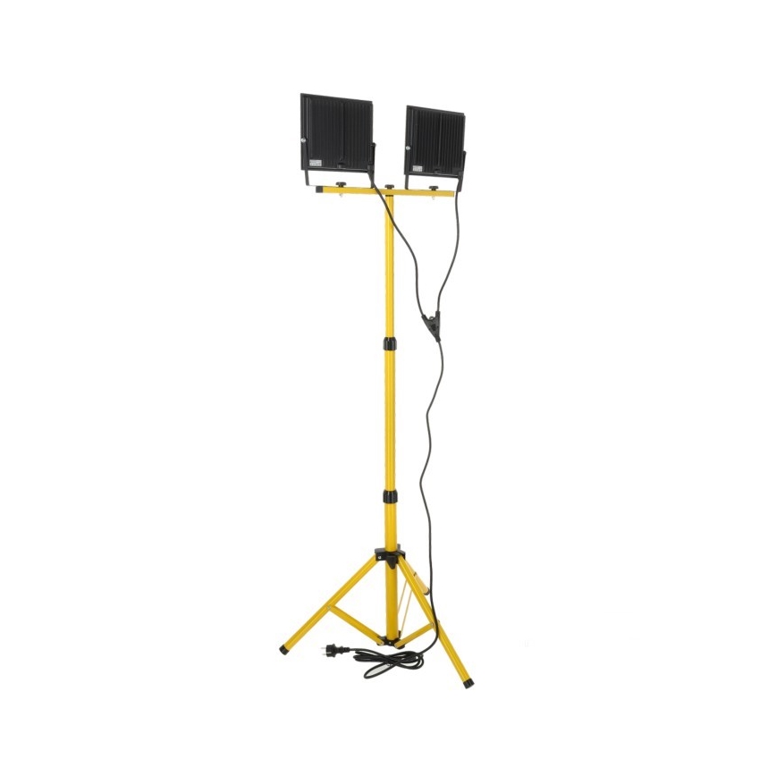 Proyector LED con soporte TIGRA 2xLED/100W/230V 4000K IP54 negro/amarillo