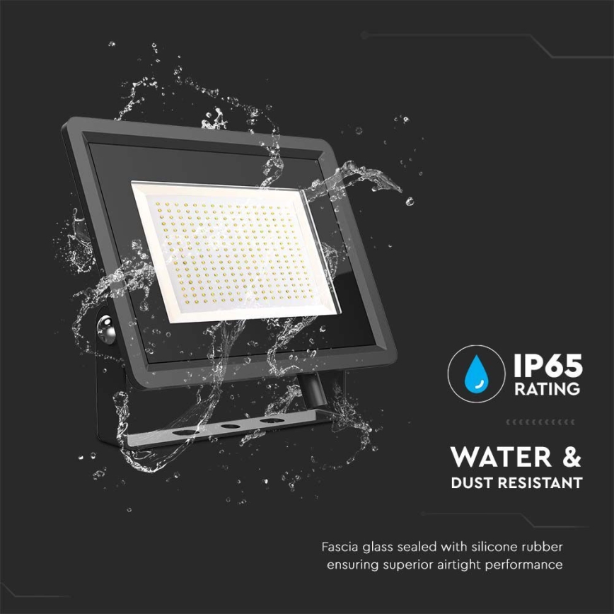 Proyector LED de exterior LED/200W/230V 4000K IP65 negro