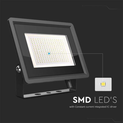 Proyector LED de exterior LED/200W/230V 4000K IP65 negro