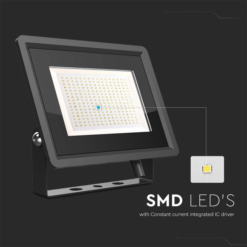 Proyector LED de exterior LED/200W/230V 4000K IP65 negro