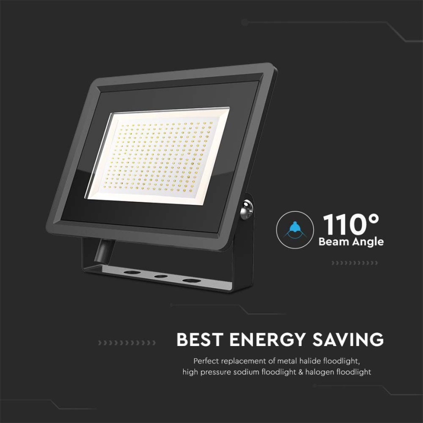 Proyector LED de exterior LED/200W/230V 4000K IP65 negro