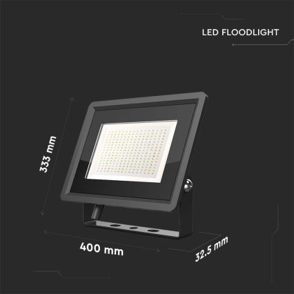Proyector LED de exterior LED/200W/230V 4000K IP65 negro