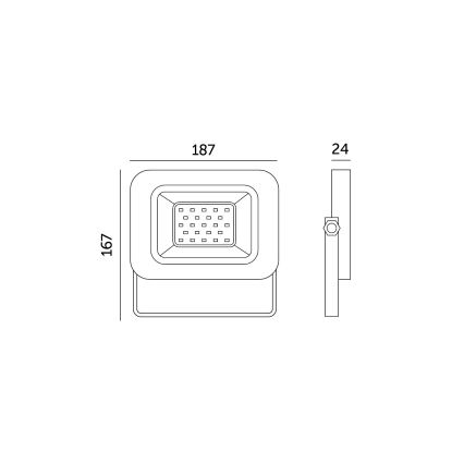 Proyector LED de exterior LED/30W/230V 6500K IP65