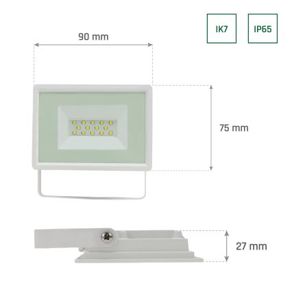 Proyector LED de exterior NOCTIS LUX 3 LED/10W/230V 6000K IP65 blanco