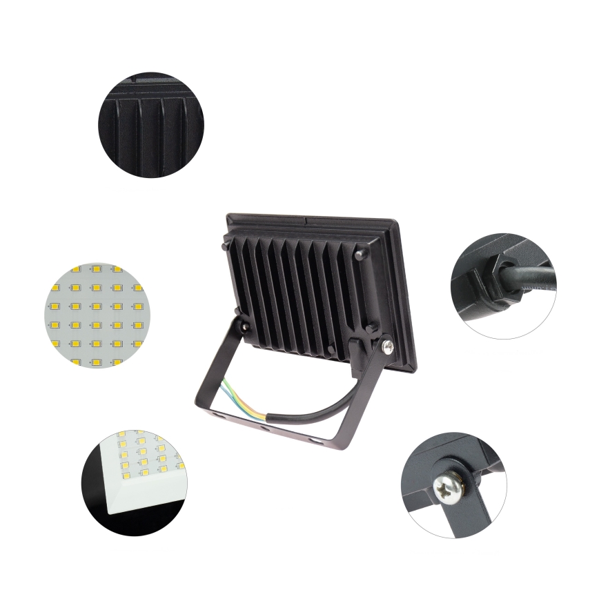 Proyector LED de exterior NOCTIS LUX 3 LED/20W/230V 4000K IP65 negro