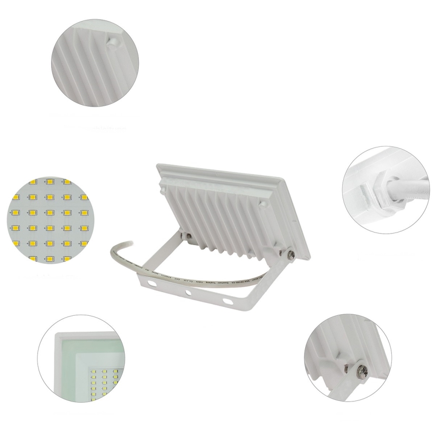 Proyector LED de exterior NOCTIS LUX 3 LED/30W/230V 4000K IP65 blanco