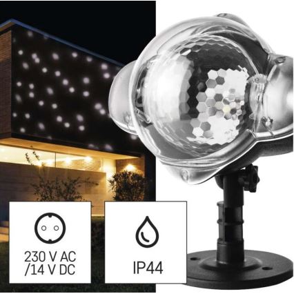 Proyector LED de Navidad para exteriores LED/4W/230V IP44 blanco